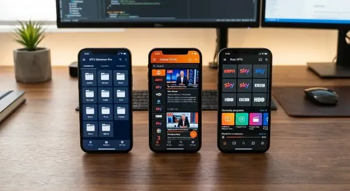 Melhor app Android para IPTV em 2026 — TiviMate, IPTV Smarters Pro e IPTV One comparação de interfaces