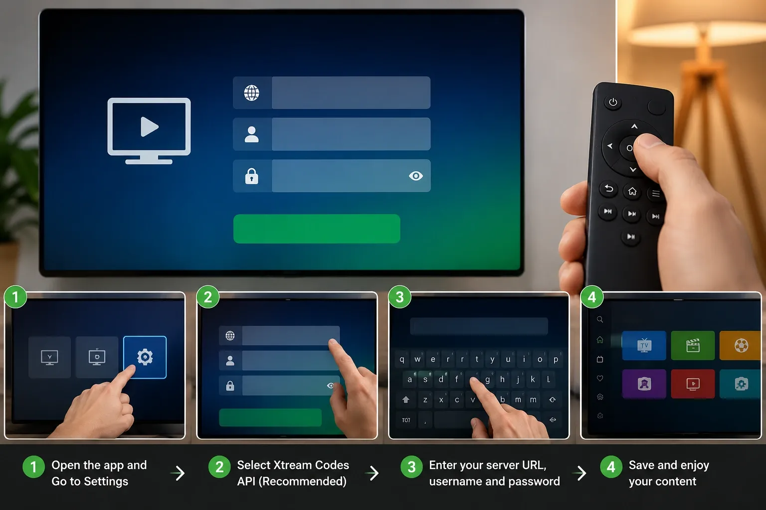 Configurar o IPTV Smart Player passo a passo Como configurar o IPTV Smart Player com Xtream Codes e M3U passo a passo