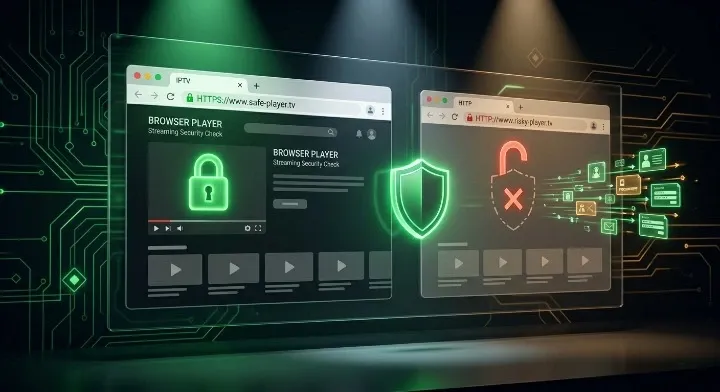 Player IPTV online — riscos de segurança e como proteger as credenciais Riscos de um player IPTV online — HTTPS seguro vs site duvidoso e proteção de credenciais