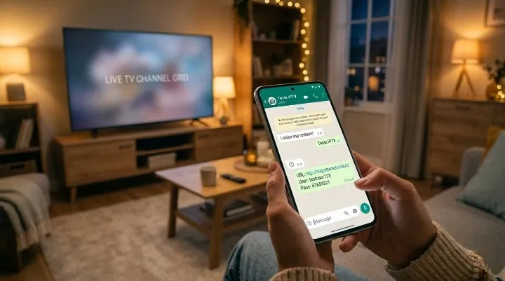 Pedir teste IPTV grátis via WhatsApp — credenciais recebidas em minutos