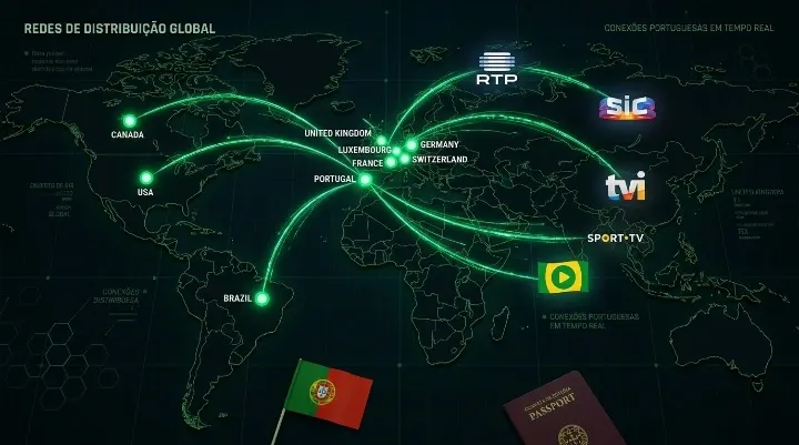 Tuga IPTV — chega a portugueses em França, Suíça, UK, Luxemburgo, Brasil, Canadá e EUA
